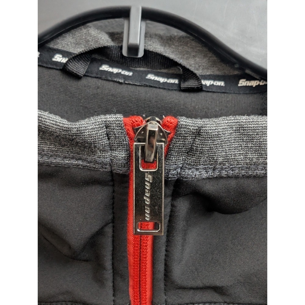 A9 Mens XL black and red SNAP-ON 1/4 zip choko jacket BEAUTIFUL CONDITION - Picture 3 of 5
